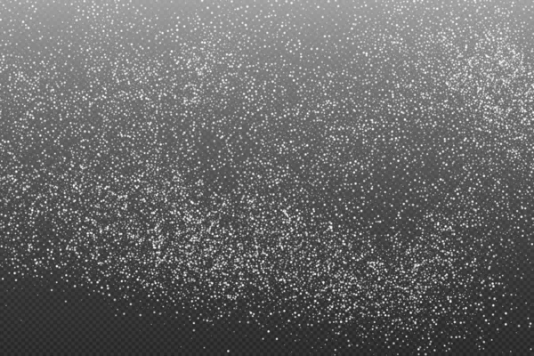 White Abstract Particle Transparent Background Imitation Flocons Neige Tombant Texture — Image vectorielle