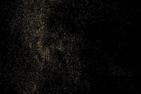 Texture Paillettes Isolée Sur Noir Couleur Des Particules Ambrées Fond — Image vectorielle