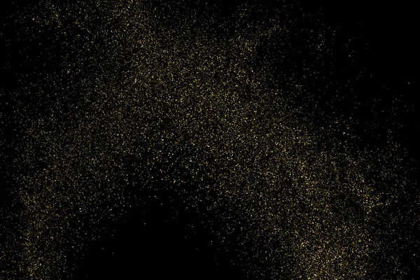 Złoty Brokat Tekstury Czarnym Tle Bursztynowy Kolor Cząstek Tło Uroczysty — Wektor stockowy