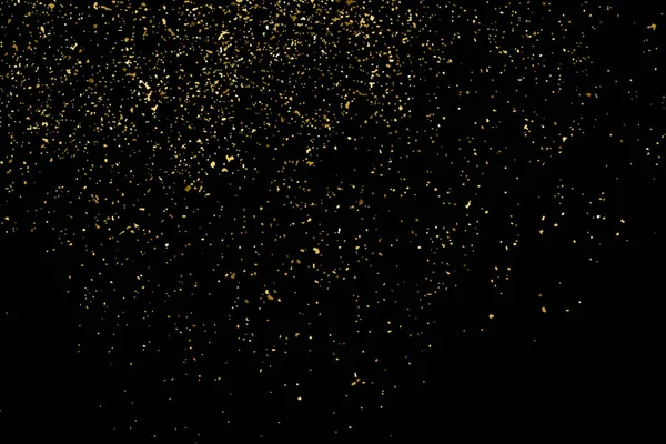 Texture Paillettes Isolée Sur Noir Couleur Des Particules Ambrées Fond — Image vectorielle