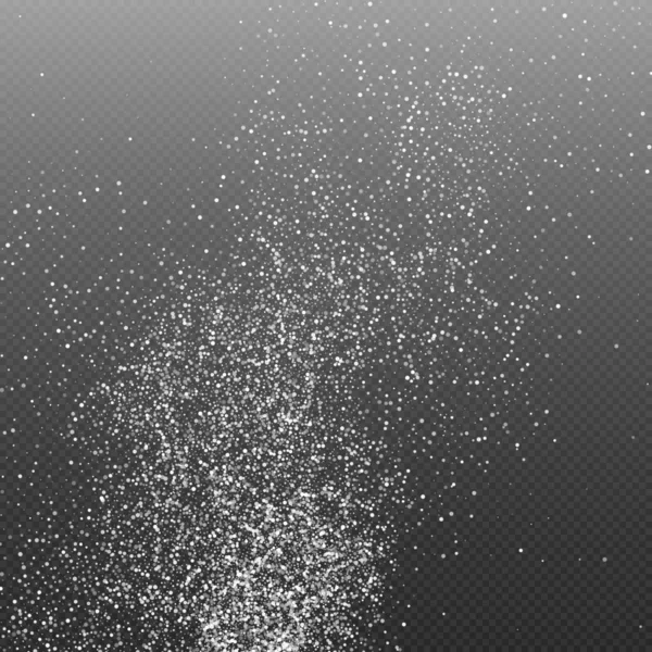Weiße Abstrakte Partikel Auf Transparentem Hintergrund Schneeflocken Imitation Helle Bokeh — Stockvektor