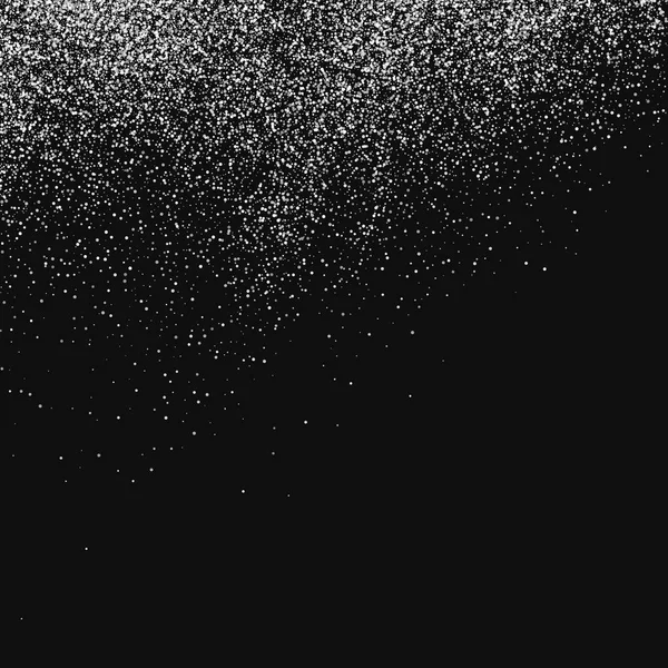 Partículas Abstractas Blancas Sobre Fondo Negro Caída Copos Nieve Imitación — Vector de stock