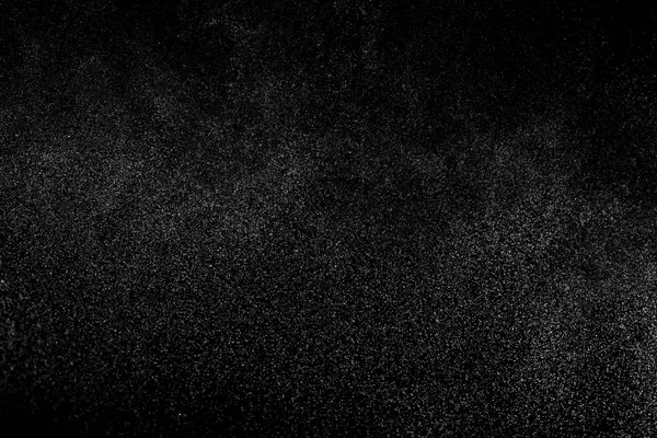 Abstract Splashes Water Black Background Freeze Motion White Particles Rain — Stock Photo, Image