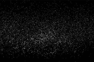 Siyah arka plan üzerine grenli soyut doku. Kar taneleri tasarım öğesi. Sıkıntı kaplaması dokulu. Vektör çizim, eps 10.