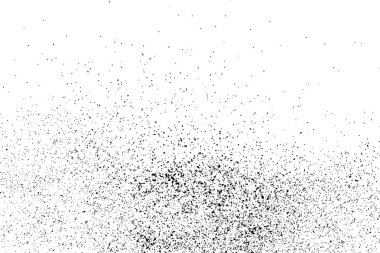 Beyaz arka plan üzerinde izole siyah grenli doku. Sıkıntı kaplaması dokulu. Grunge tasarım öğeleri. Vektör çizim, eps 10.