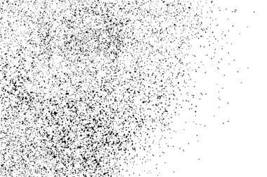 Beyaz arka plan üzerinde izole siyah grenli doku. Sıkıntı kaplaması dokulu. Grunge tasarım öğeleri. Vektör çizim, eps 10.