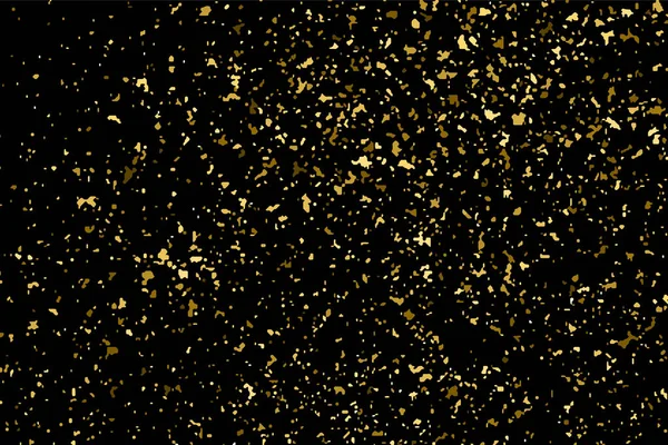 Texture Paillettes Isolée Sur Noir Couleur Des Particules Ambrées Fond — Image vectorielle