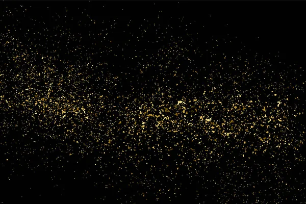 Texture Paillettes Isolée Sur Noir Couleur Des Particules Ambrées Fond — Image vectorielle