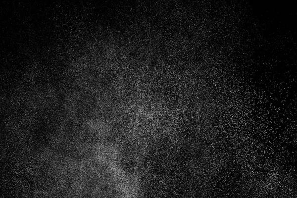 Абстрактні Бризки Води Чорному Тлі Заморожувати Рух Білих Частинок Текстура — стокове фото