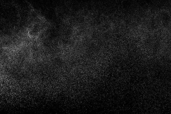 Schizzi Astratti Acqua Fondo Nero Movimento Congelamento Delle Particelle Bianche — Foto Stock