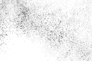 Beyaz arka plan üzerinde izole siyah grenli doku. Sıkıntı kaplaması dokulu. Grunge tasarım öğeleri. Vektör çizim, eps 10.