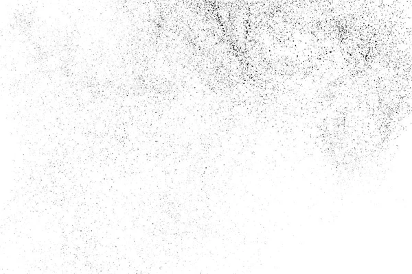 Texture Granuleuse Noire Isolée Sur Fond Blanc Superposition Détresse Texturée — Image vectorielle