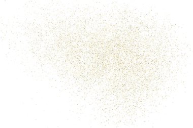 Altın glitter doku üzerinde beyaz izole. Amber renkli arka planı. Altın patlama konfeti. Vektör çizim, eps 10.