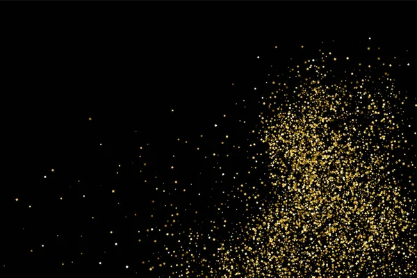 Texture Paillettes Isolée Sur Noir Couleur Des Particules Ambrées Fond — Image vectorielle