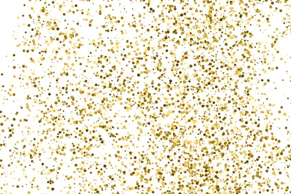 Gold Glitzertextur Isoliert Auf Weiß Bernsteinfarbener Hintergrund Goldene Konfettiexplosion Vektor — Stockvektor