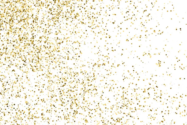 ゴールドラメのテクスチャは 白で隔離です オレンジ色の背景 紙吹雪の黄金の爆発 ベクトル図 Eps — ストックベクタ