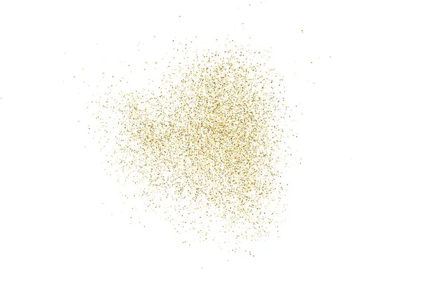 Gouden Glitter Textuur Geïsoleerd Wit Amber Kleur Achtergrond Gouden Explosie — Stockvector
