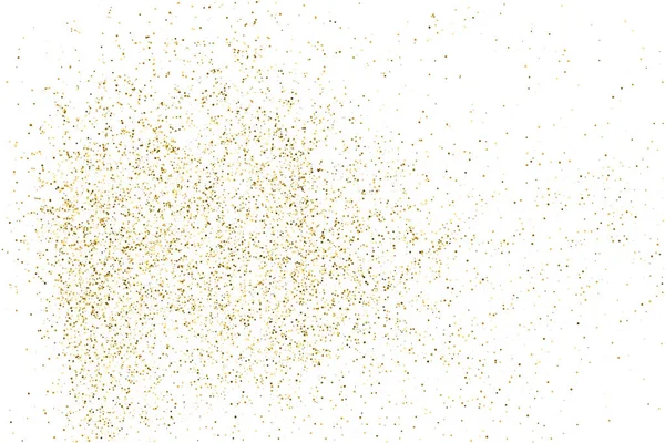 Gold Glitzertextur Isoliert Auf Weiß Bernsteinfarbener Hintergrund Goldene Konfettiexplosion Vektor — Stockvektor