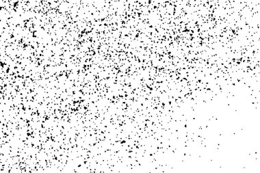 Beyaz arka plan üzerinde izole siyah grenli doku. Sıkıntı kaplaması dokulu. Grunge tasarım öğeleri. Vektör çizim, eps 10.