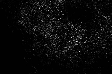 Siyah arka plan üzerine grenli soyut doku. Kar taneleri tasarım öğesi. Sıkıntı kaplaması dokulu. Vektör çizim, eps 10.