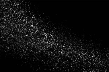 Siyah arka plan üzerine grenli soyut doku. Kar taneleri tasarım öğesi. Sıkıntı kaplaması dokulu. Vektör çizim, eps 10.