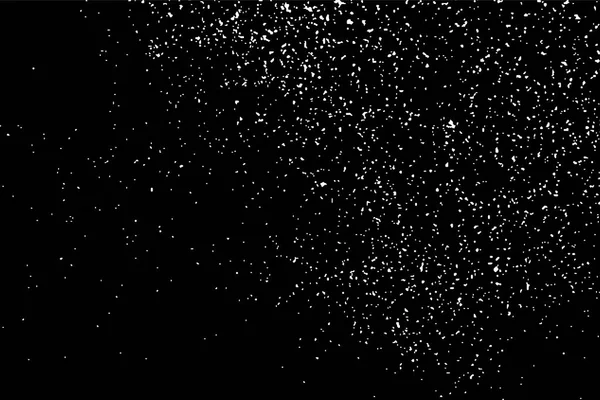 Texture Abstraite Granuleuse Sur Fond Noir Éléments Conception Snowflakes Superposition — Image vectorielle
