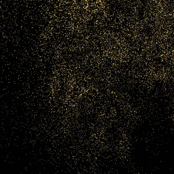 Altın Parıltı Doku Üzerinde Siyah Kare Izole Amber Parçacıklar Renk — Stok Vektör