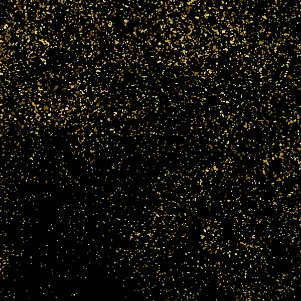 Textura Brillo Dorado Aislada Cuadrado Negro Partículas Ámbar Color Fondo — Vector de stock