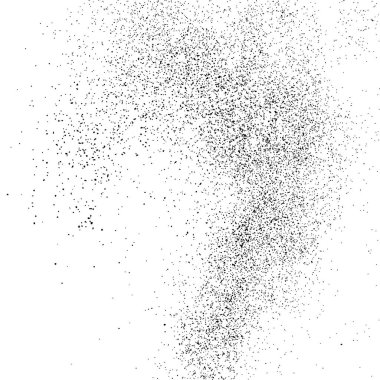 Beyaz arka plan üzerinde izole siyah grenli doku. Sıkıntı kaplaması dokulu. Grunge tasarım öğeleri. Vektör çizim, eps 10.