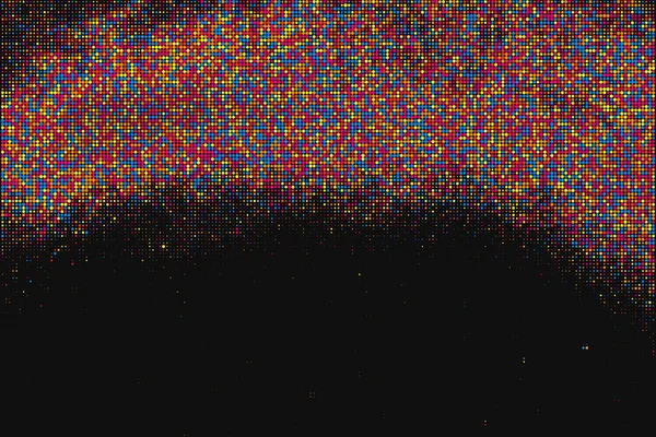 Textura Medio Tono Color Sobre Fondo Negro Fade Explosion Confetti — Vector de stock