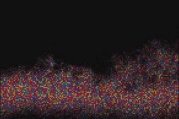 Цветная Полутоновая Текстура Черном Фоне Fade Explosion Confetti Современный Красочный — стоковый вектор