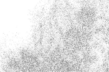  Beyaz arka plan üzerinde izole siyah grenli doku. Toz kaplaması. Karanlık gürültü granül. Dijital olarak oluşturulan görüntü. Vektör tasarım öğeleri, illüstrasyon, Eps 10.