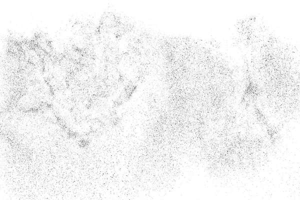 Black Grainy Texture Terisolasi White Background Dust Overlay Dark Noise - Stok Vektor