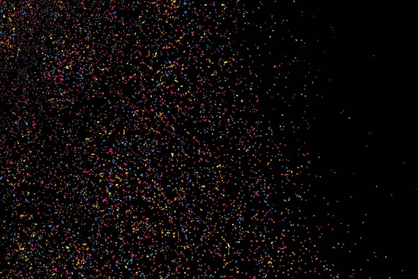 Абстрактный Взрыв Конфетти Цветные Зернистые Текстуры Изолированы Черном Фоне Цветные — стоковый вектор