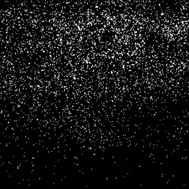 Siyah arka plan üzerine grenli soyut doku. Kar taneleri tasarım öğesi. Sıkıntı kaplaması dokulu. Vektör çizim, eps 10.