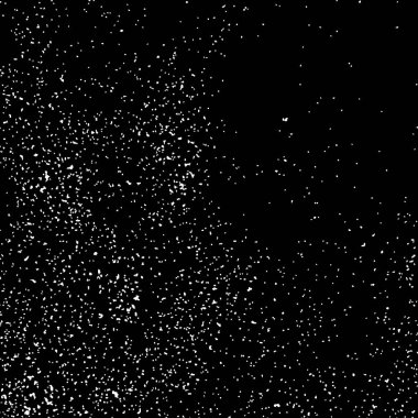 Siyah arka plan üzerine grenli soyut doku. Kar taneleri tasarım öğesi. Sıkıntı kaplaması dokulu. Vektör çizim, eps 10.