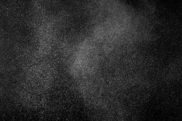 Explosion Von Weißem Pulver Auf Schwarzem Hintergrund Abstrakte Weiße Staubtextur — Stockfoto