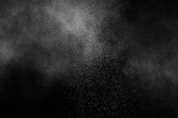 White Powder Explosion Black Background Abstract White Dust Texture — Stock Photo, Image