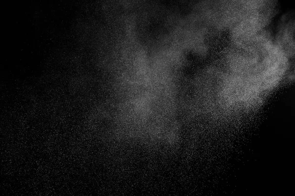 White Powder Explosion Black Background Abstract White Dust Texture — Stock Photo, Image