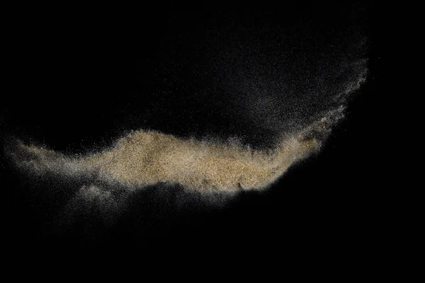 Sandy Wybuch Białym Czarnym Tle Abstrakcja Chmura Cząstek Tekstura Element — Zdjęcie stockowe