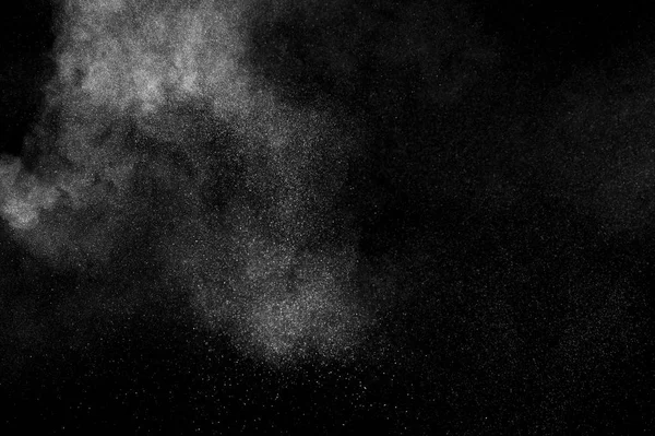 Explosión Polvo Blanco Sobre Fondo Negro Textura Abstracta Polvo Blanco — Foto de Stock