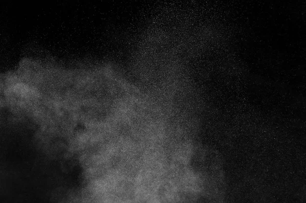 Explosión Polvo Blanco Sobre Fondo Negro Textura Abstracta Del Polvo — Foto de Stock