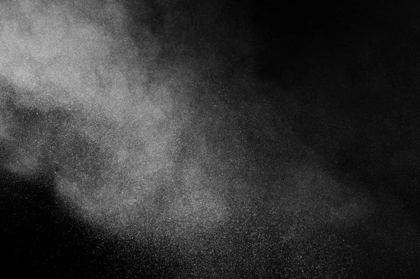 White Powder Explosion Black Background Abstract Dust Texture — Stock Photo, Image