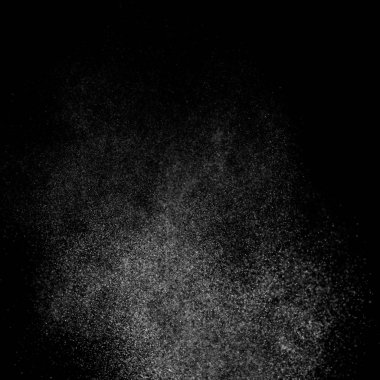 Kare siyah bir zemin üzerine su soyut sıçraması.