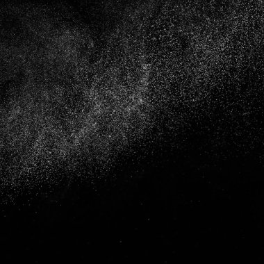 Kare siyah bir zemin üzerine su soyut sıçraması.