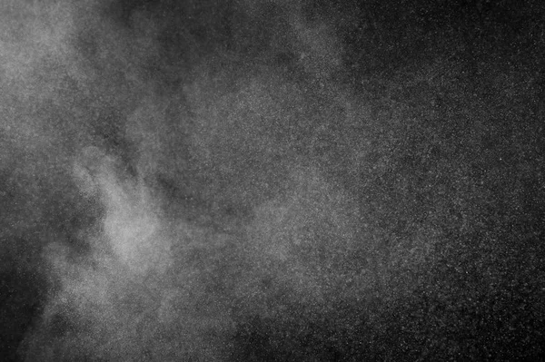 White Powder Explosion Black Background Abstract Dust Texture — Stock Photo, Image