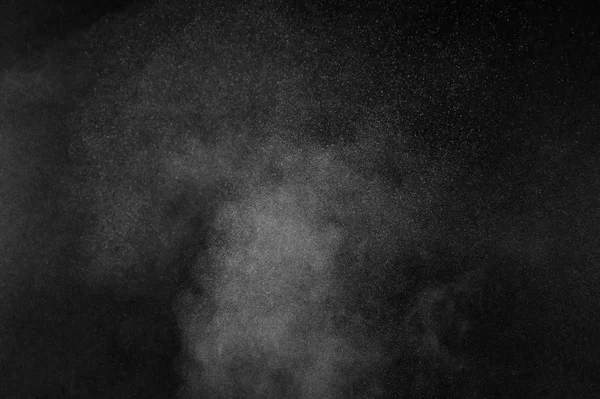 Explosion Poudre Blanche Sur Fond Noir Texture Abstraite Poussière — Photo
