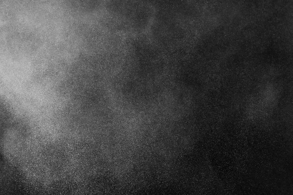 Esplosione Polvere Bianca Sfondo Nero Struttura Astratta Della Polvere — Foto Stock