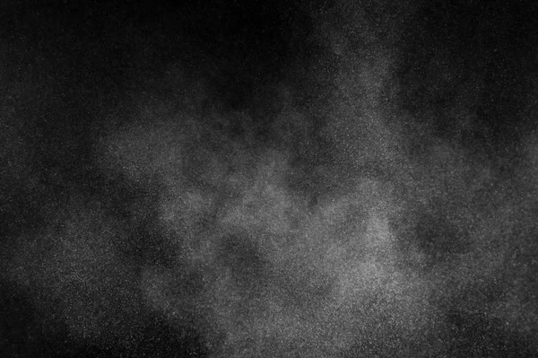 Fekete Háttér Fehér Por Robbanás Absztrakt Dust Textúrát — Stock Fotó