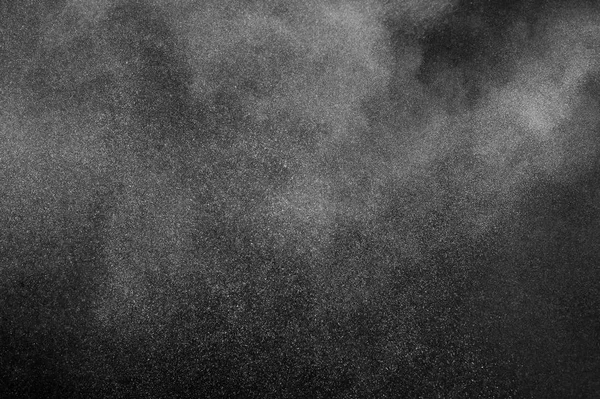 White Powder Explosion Black Background Abstract Dust Texture — Stock Photo, Image